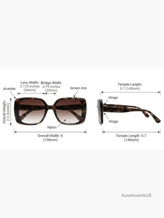 Cat Eye Sunglasses, Retro Oversized Square UV400 Protection Shades